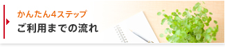 かんたんな4ステップ ご利用までの流れ